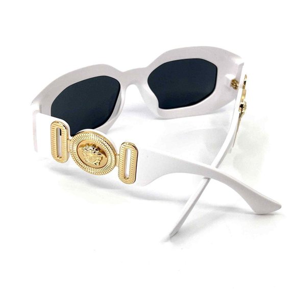 Sale Versace White Women\'s Gold Medusa Sunglasses main image 4